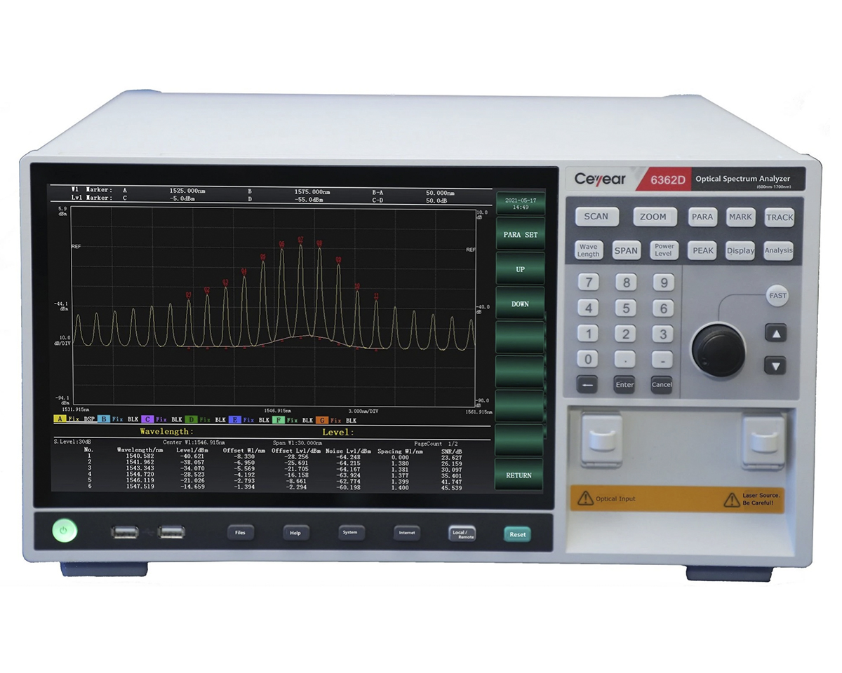 Анализатор спектра оптический Ceyear 6362Dс длиной волны от 600 до 1700 нм
