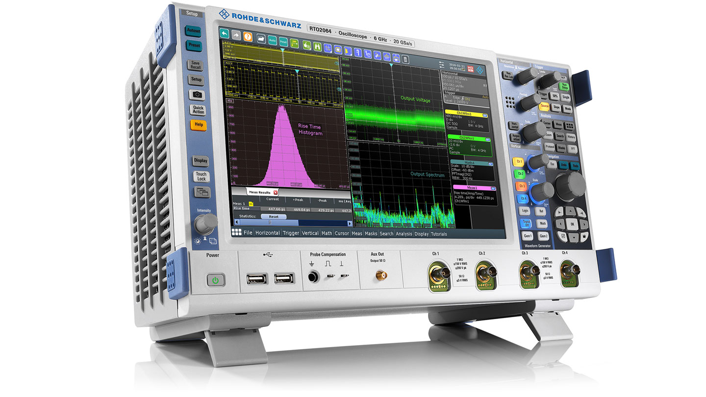 Осциллографы Rohde&Schwarz RTO2000 с полосой пропускания от 600 МГц до 6 ГГц