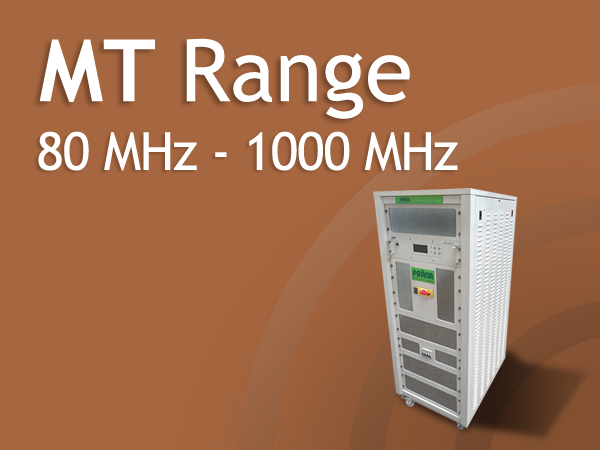 Усилители мощности Prana серии MT с диапазоном частот от 80 МГц до 1000 МГц и мощностью до 3500 Вт.