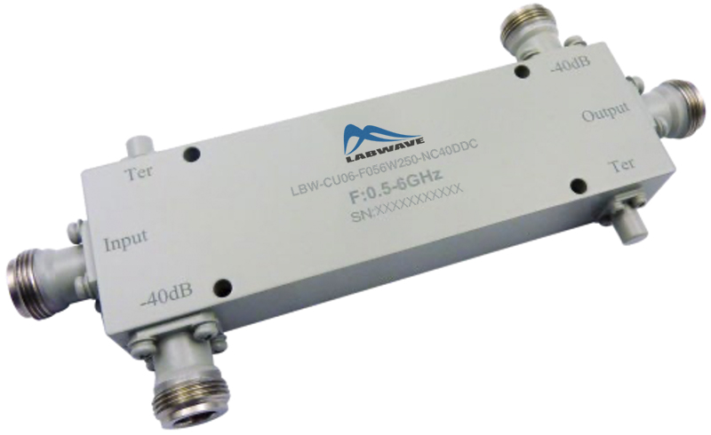 Коаксиальный направленный ответвительLabwave LBW-CU06-F056W250-NC40DDC2 канала, 250 Вт, 0,5 - 6 ГГц, 40 дБ