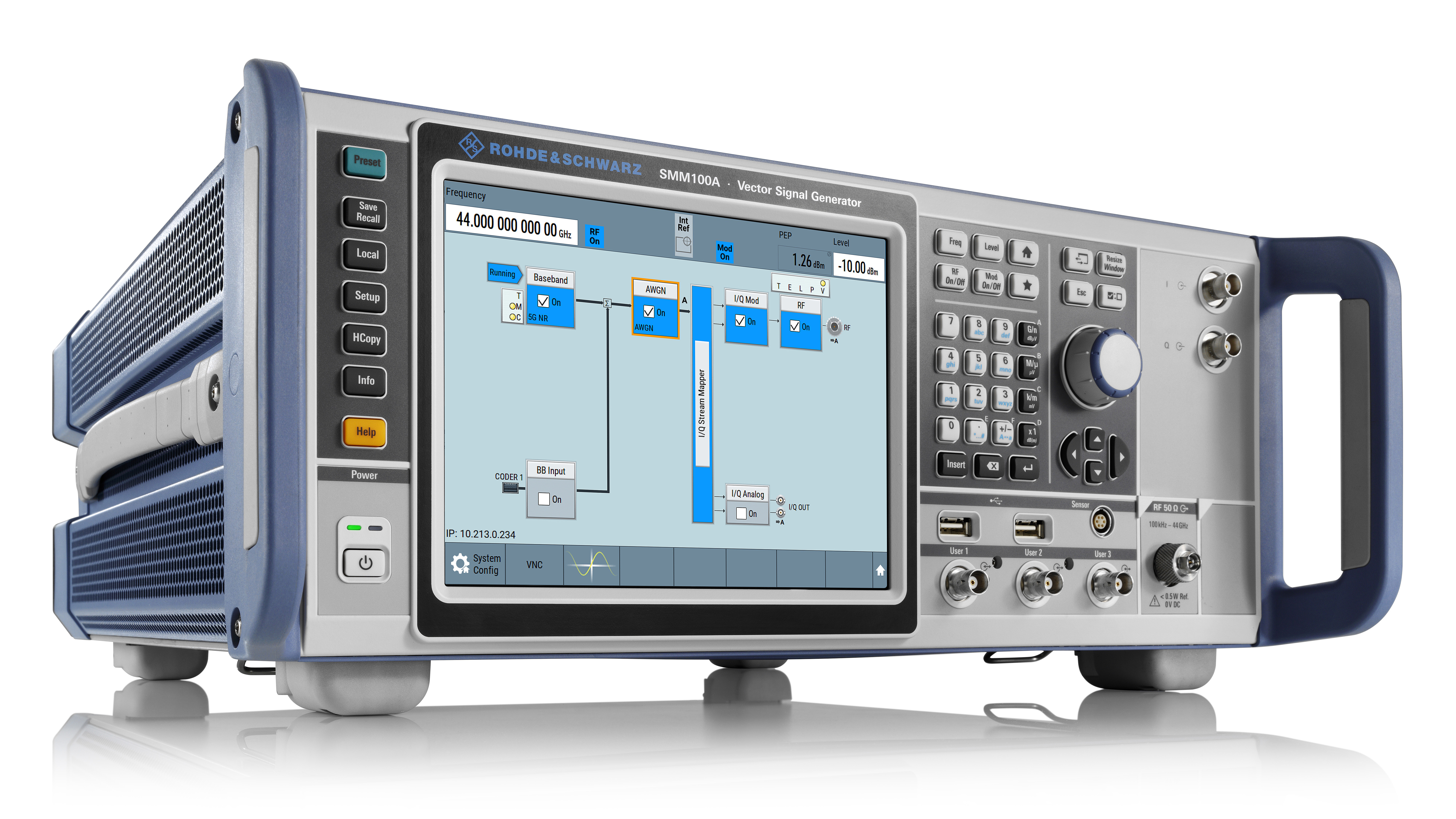 Векторный генератор сигналовRohde&Schwarz SMM100Aс диапазоном частот от 100 кГц до 44 ГГц