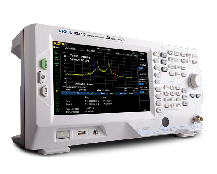 Анализаторы спектра Rigol серии  DSA700 с диапазоном от 100 кГц до 1 ГГц