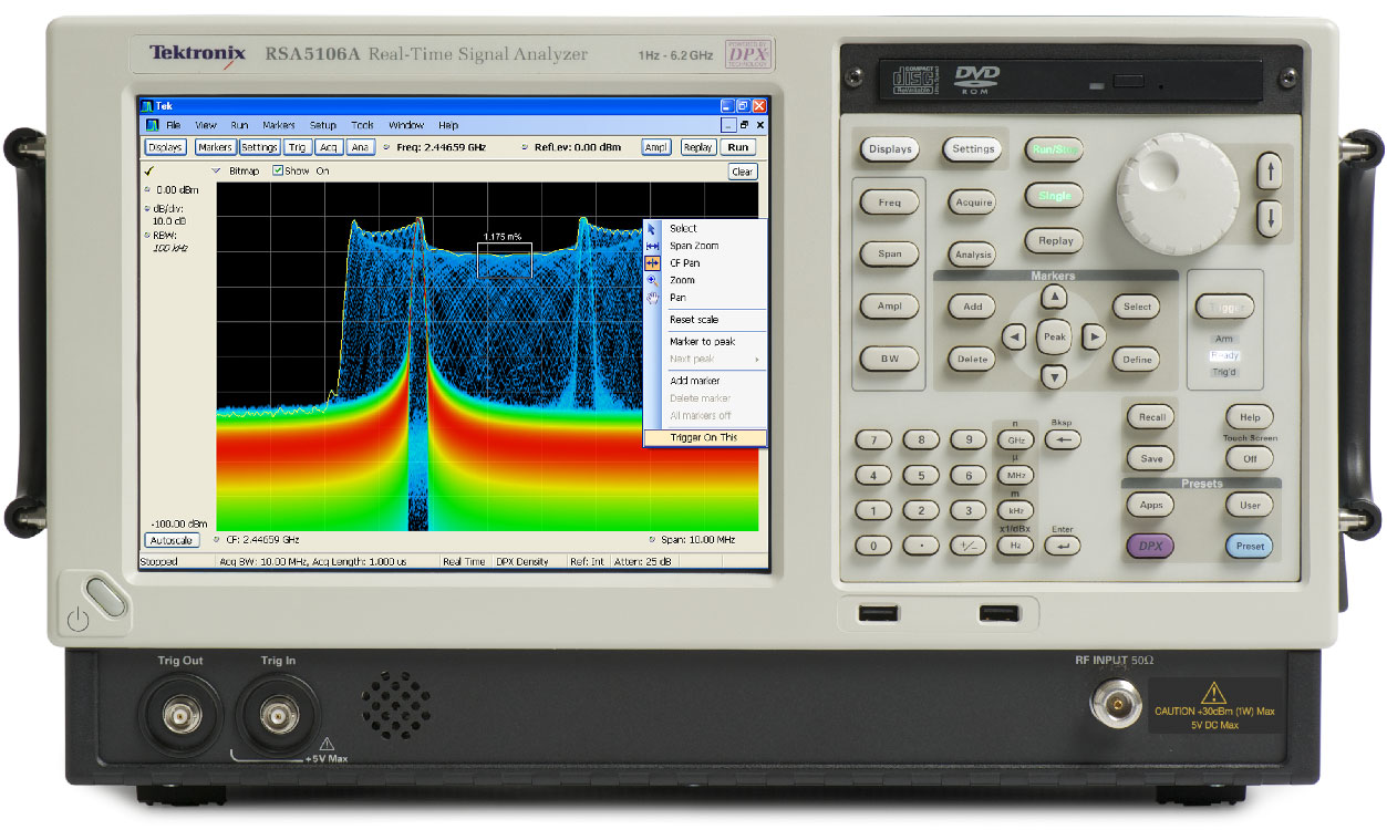 Анализаторы спектра реального времени Tektronix RSА5000B