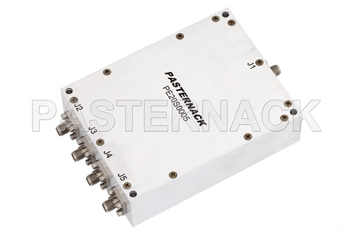 4 Way High Power Broadband Combiner From 80 MHz to 1,000 MHz Rated at 200 Watts, SMA