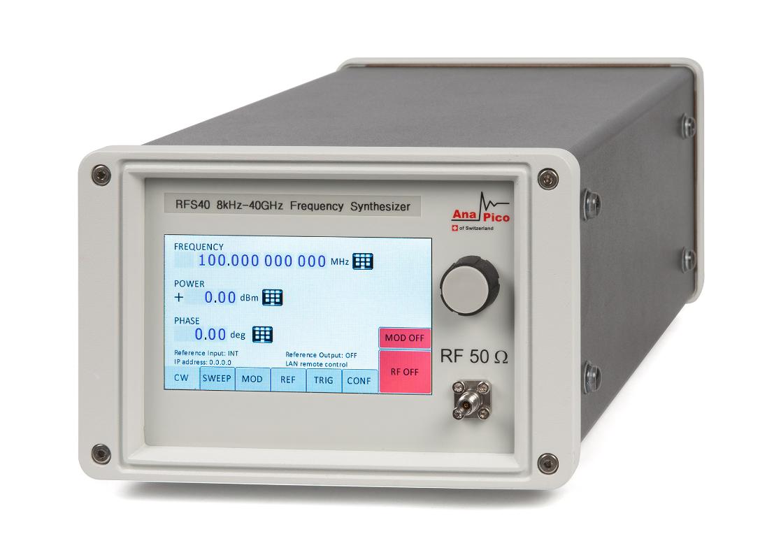 Синтезатор частот AnaPico RFS40 с диапазоном частот 8 кГц — 40 ГГц