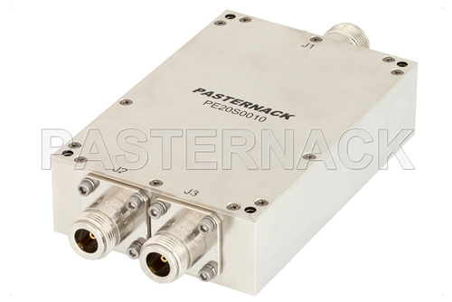 2 Way High Power Broadband Combiner From 800 MHz to 2.5 GHz Rated at 800 Watts, Type N