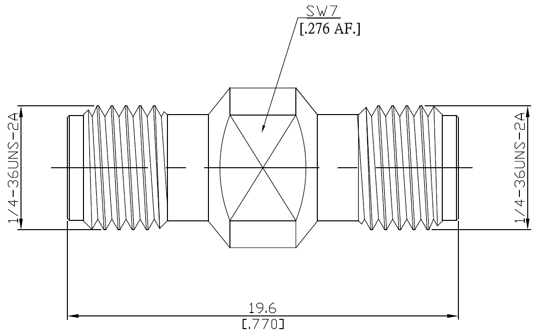 Адаптер коаксиальный, 2.92мм(f) – Прецизионный SMA(f), 27 ГГц