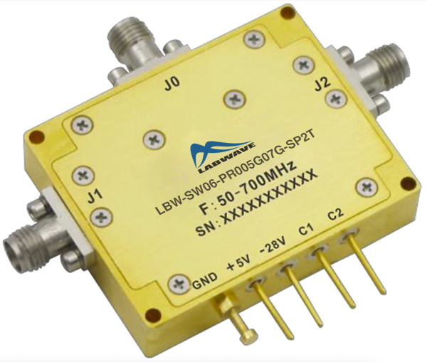 Отражающий коаксиальный переключатель SP2TLabwave LBW-SW06-PR005G07G-SP2Tс диапазоном от 50 МГц до 700 МГц