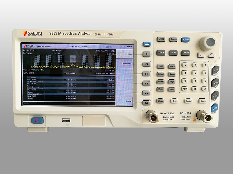 Анализаторы спектра Saluki серии S3531 
с диапазоном от 9 кГц до 3 ГГц