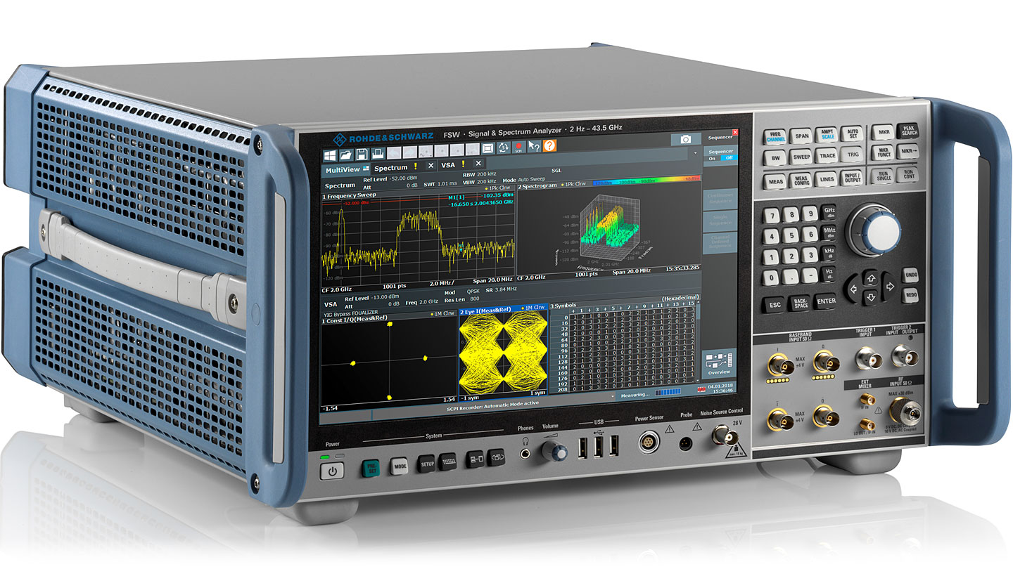 Анализатор спектра/анализатор сигналов Rohde&Schwarz FSW с диапазоном частот от 2 Гц до 85 ГГц