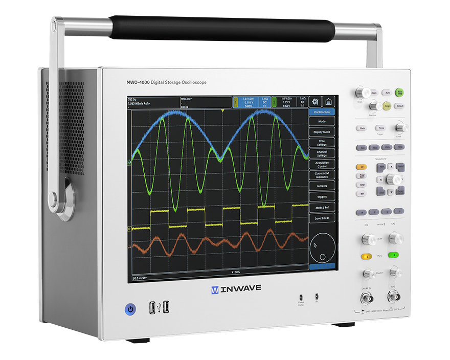 Цифровой осциллограф с функцией анализатора спектраINWAVE MWO-4000с полосой пропускания 1,5 ГГц