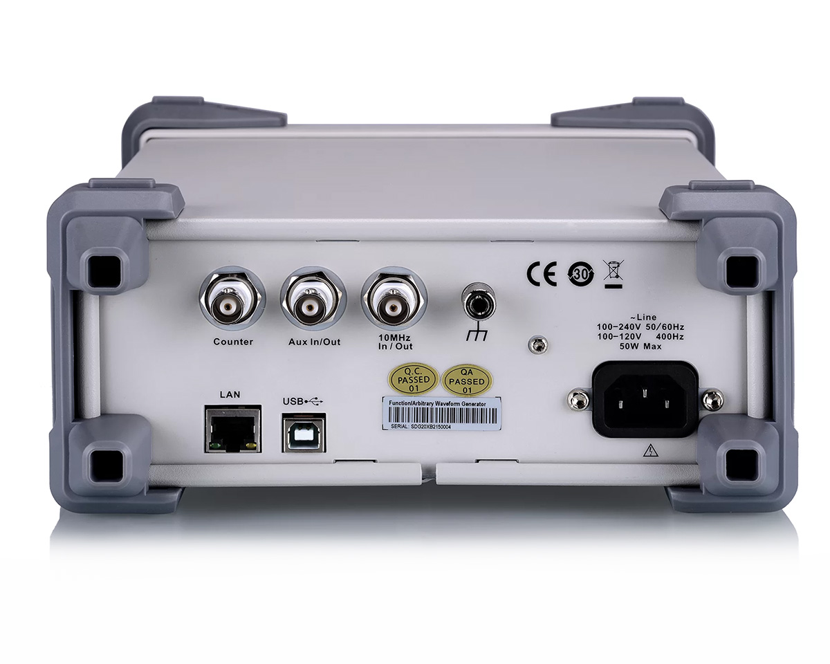 Генератор сигналов произвольной формы
Siglent серии SDG2000X 
с полосой пропускания до 120 МГц, 2 канала