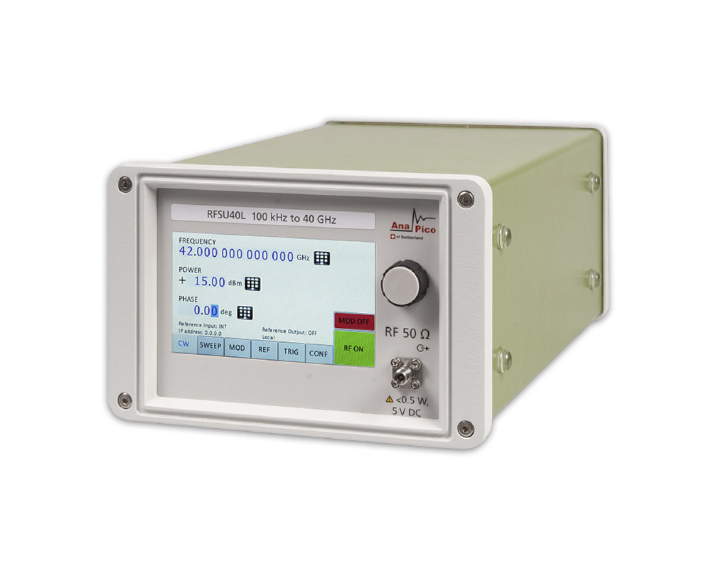Аналоговые генераторы с механическим аттенюатором AnaPico RFSU-Lс диапазоном частот от 8 кГц до 40 ГГц