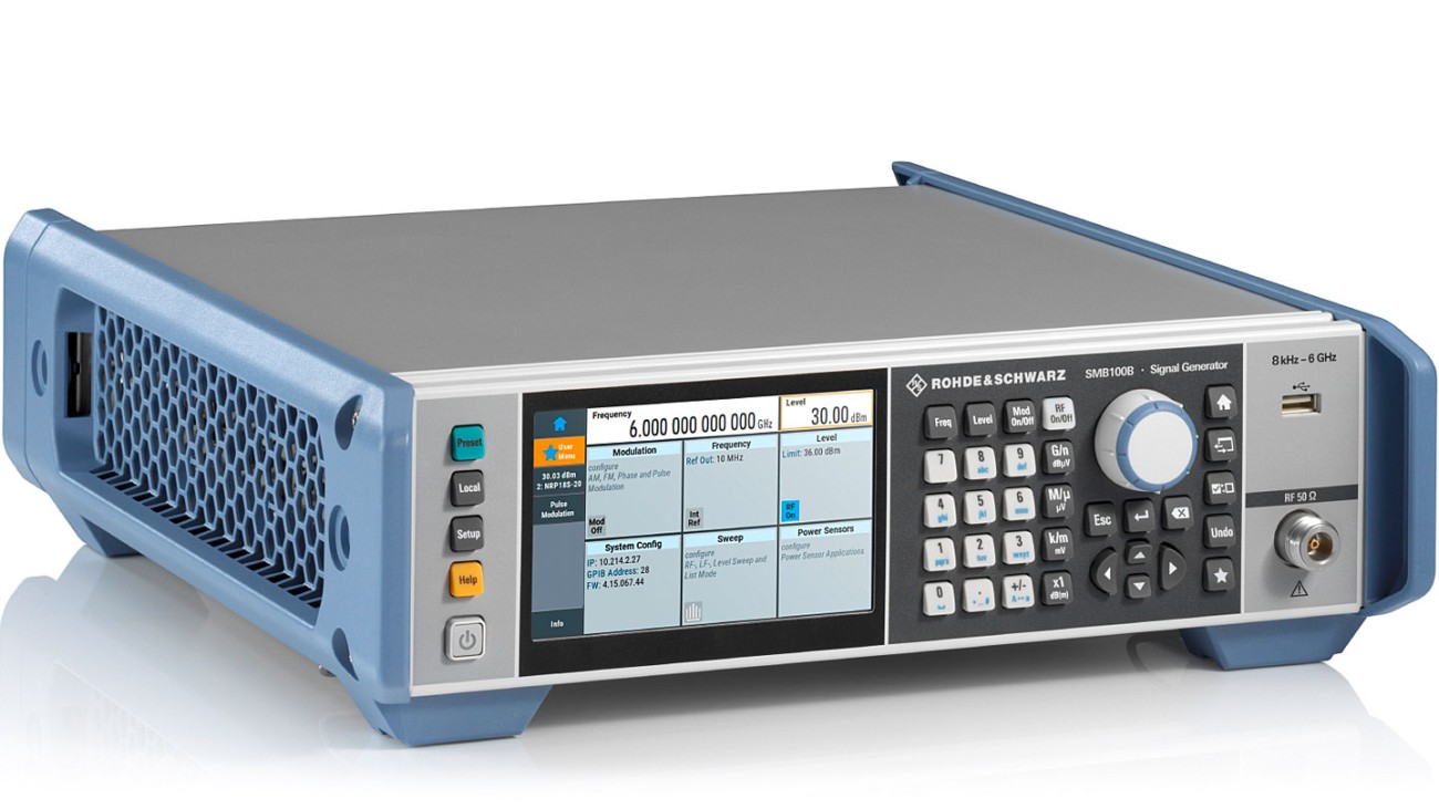 Генератор ВЧ-сигналов Rohde&Schwarz SMB100B с диапазоном частот от 8 кГц до 40 ГГц