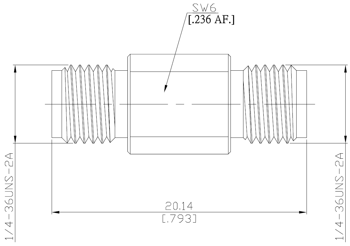 Адаптер коаксиальный, 2.92мм(f) – 2.92мм(f), 40 ГГц