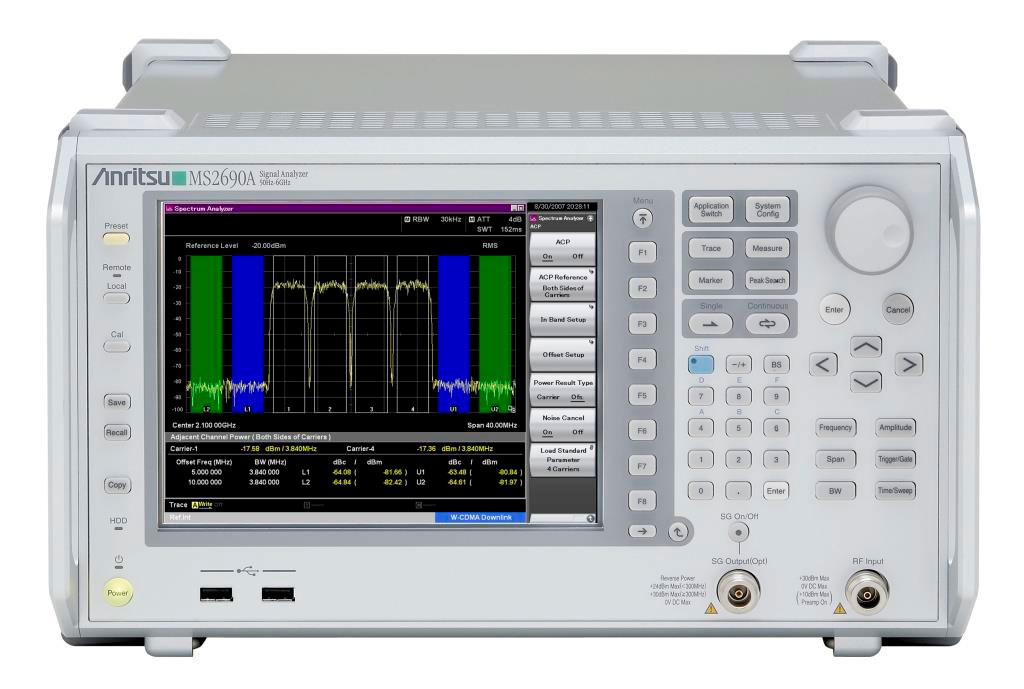 Анализаторы сигналов Anritsu серии MS269xA с диапазоном частот от 50 Гц до 26,5 ГГц