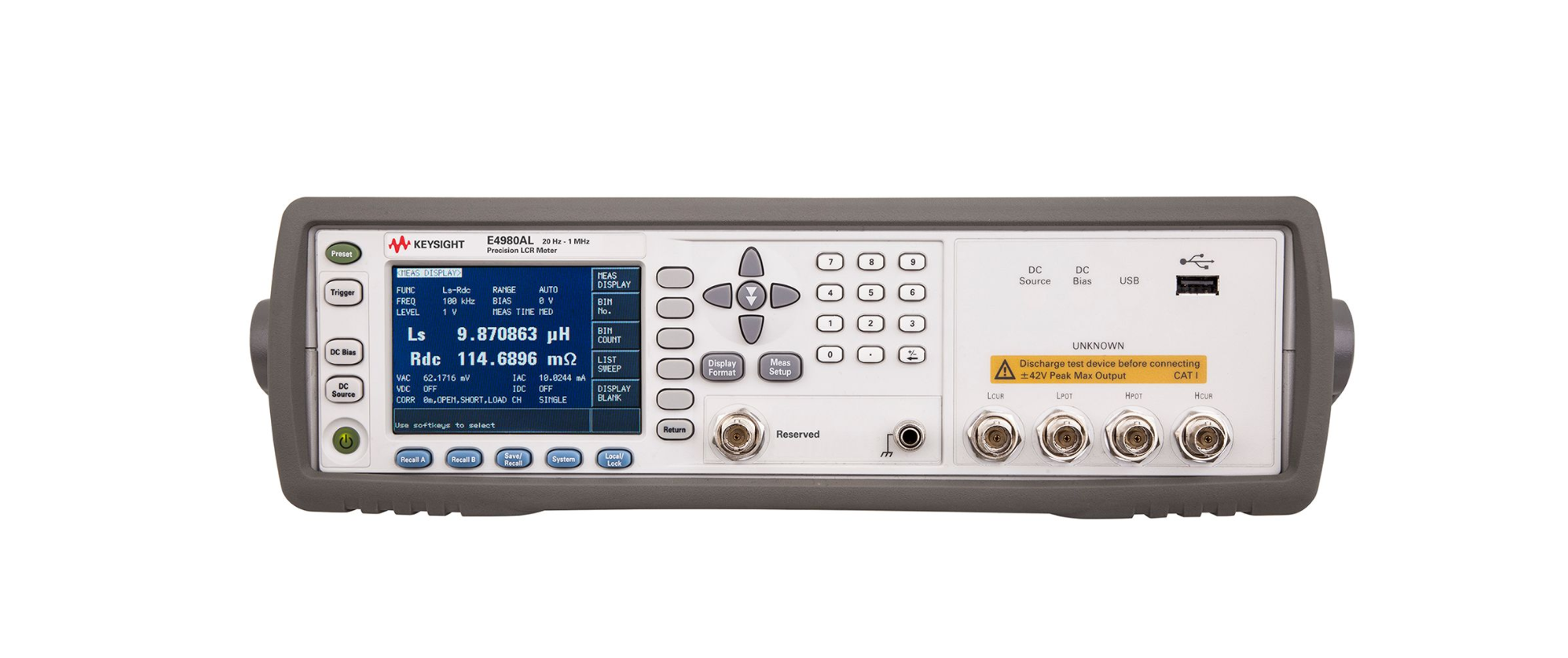 Прецизионный измеритель LCR Keysight E4980AL с диапазоном частот от 20 Гц до 1 МГц