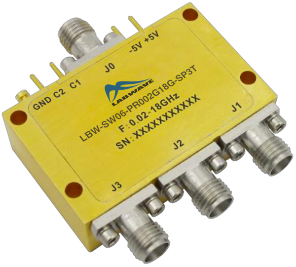 Отражающий коаксиальный переключатель SP3TLabwave LBW-SW06-PR002G18G-SP3Tс диапазоном от 20 МГц до 18 ГГц