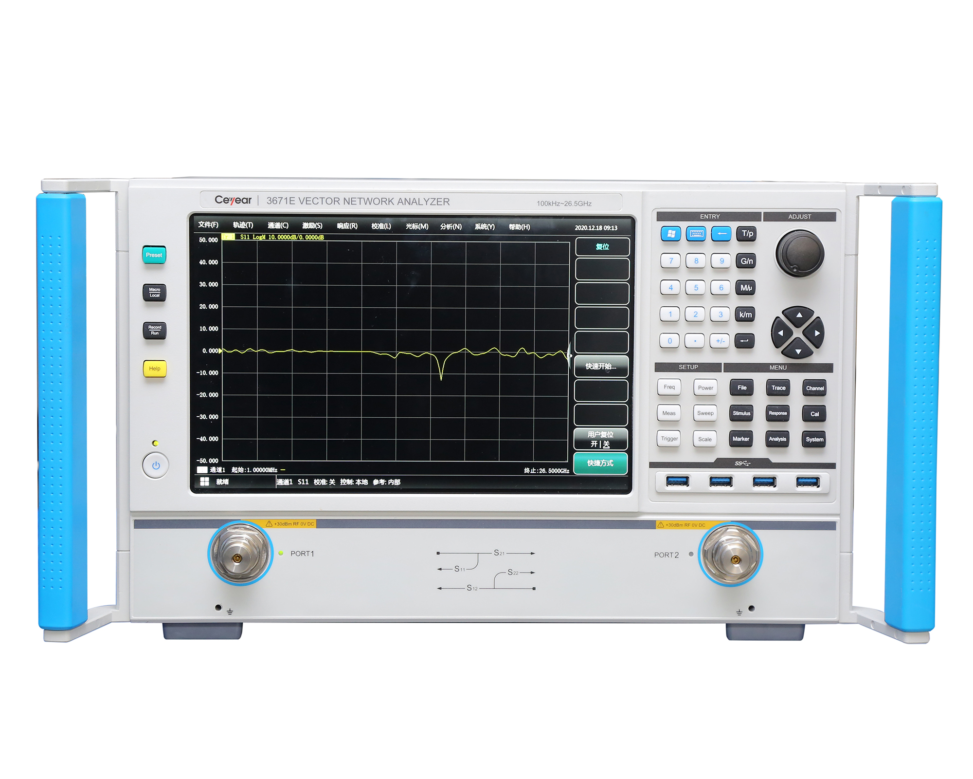 Векторный анализаторCeyear серии 3671: 3671C/D/E/Gс диапазоном частот от 100 кГц до 43,5 ГГц