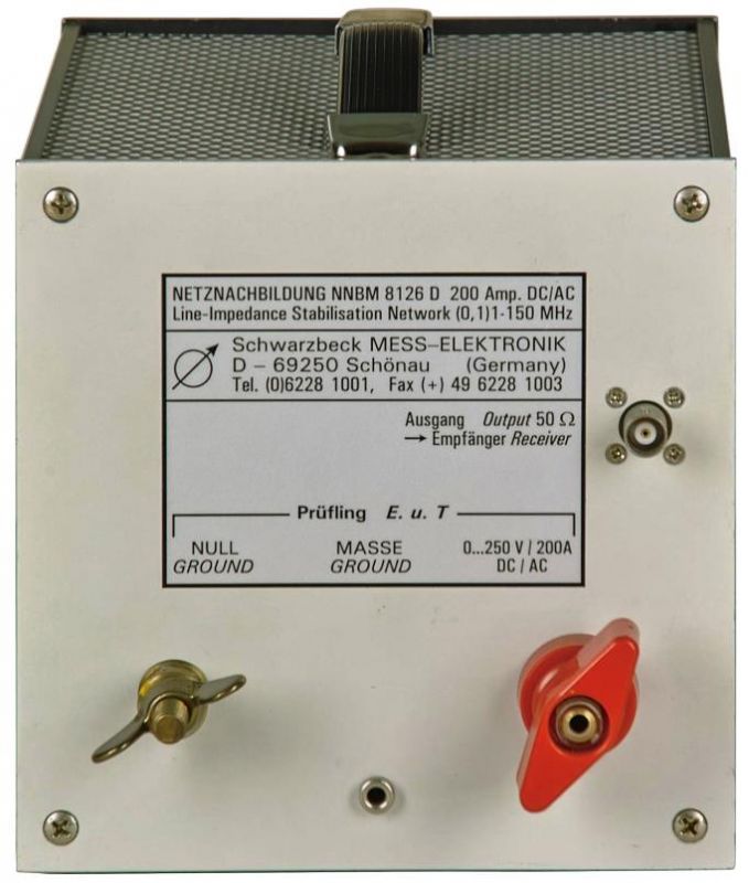 Асимметричный эквивалент сети
 Schwarzbeck NNBM 8126D с диапазоном частот от 100 кГц до 150 МГц.