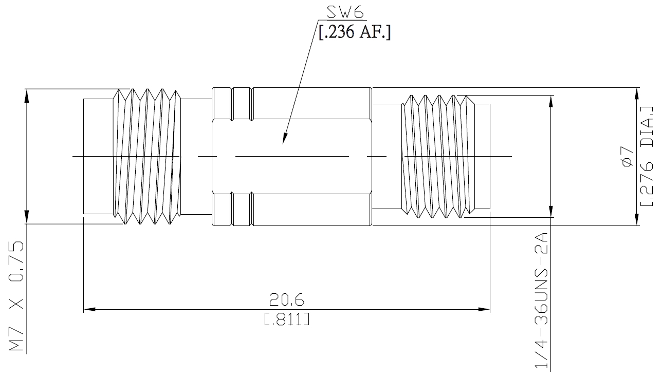 Адаптер коаксиальный, SMA(m) – 2.92мм(f), 40 ГГц