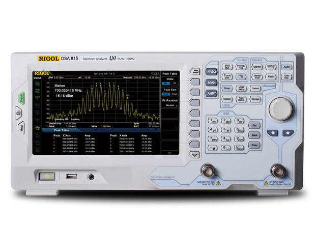 Анализаторы спектраRigol серии DSA800с диапазоном от 9 кГц до 7,5 ГГц