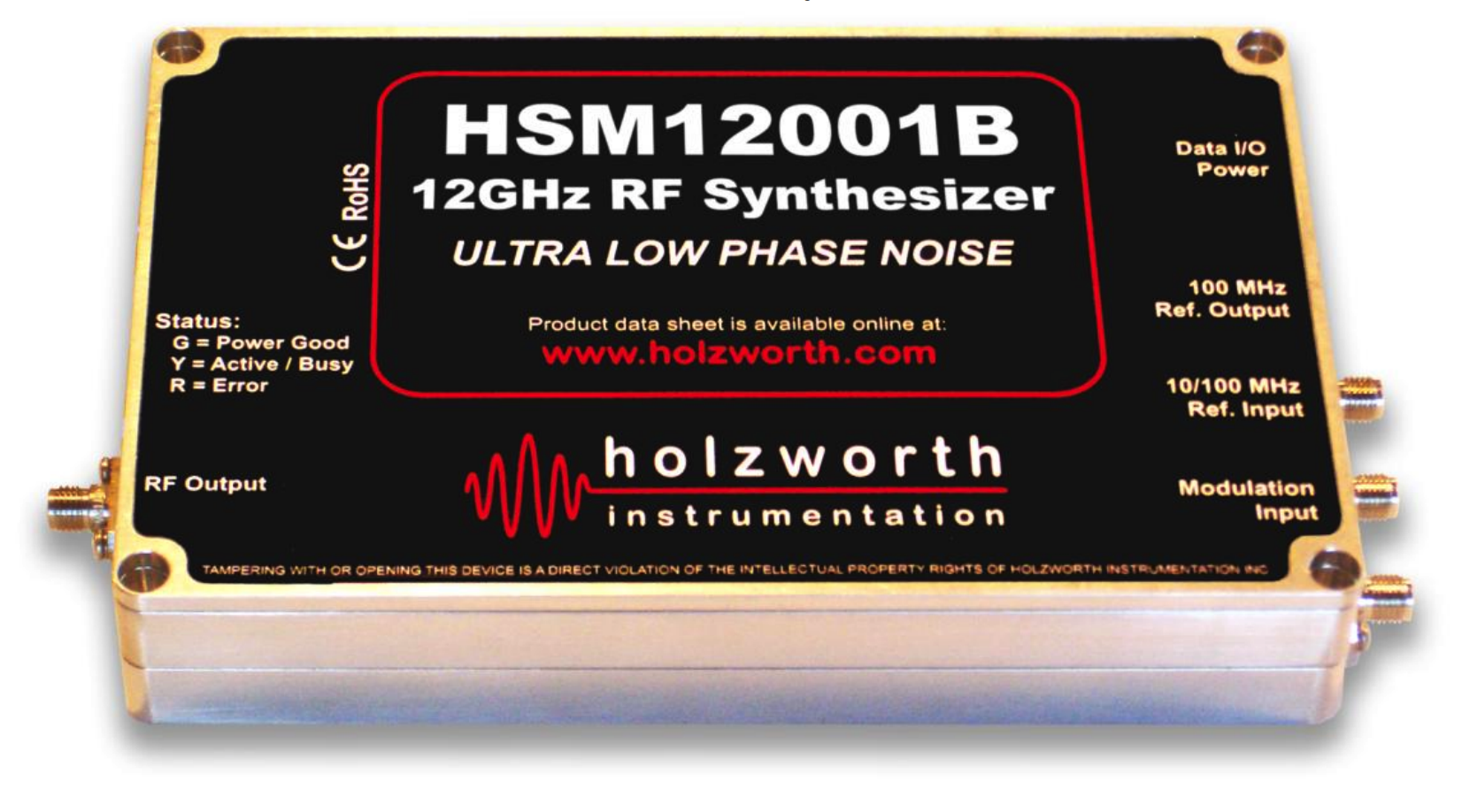 Сверхширокополосные синтезатор СВЧ-сигналов Holzworth серии HSM с диапазоном частот 10 МГц - 20 ГГц
