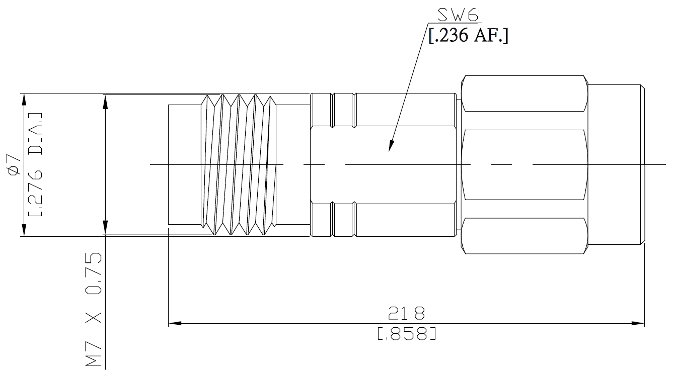 Адаптер коаксиальный, 2.92мм(m) – 1.85мм(f), 40 ГГц