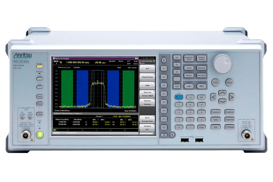 Анализатор спектра/сигналов Anritsu MS2830A с опциональным встроенным генератором векторных сигналов