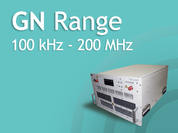 Усилители мощности Prana серии GN с диапазоном частот от 100 кГц до 200 МГц и мощностью до 12000 Вт.