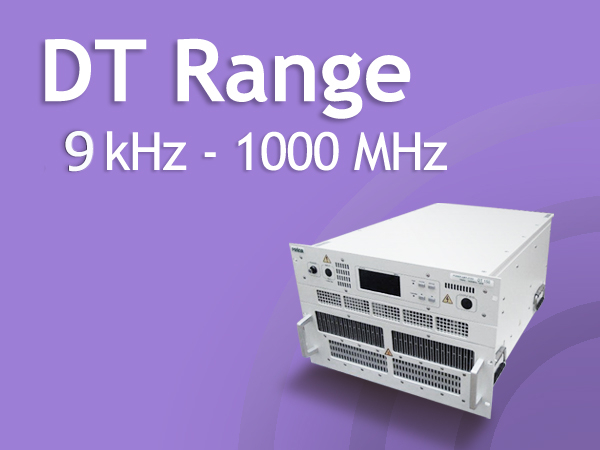 Усилители мощности Prana серии DT с диапазоном частот от 9 кГц до 1000 МГц и мощностью до 1250 Вт.