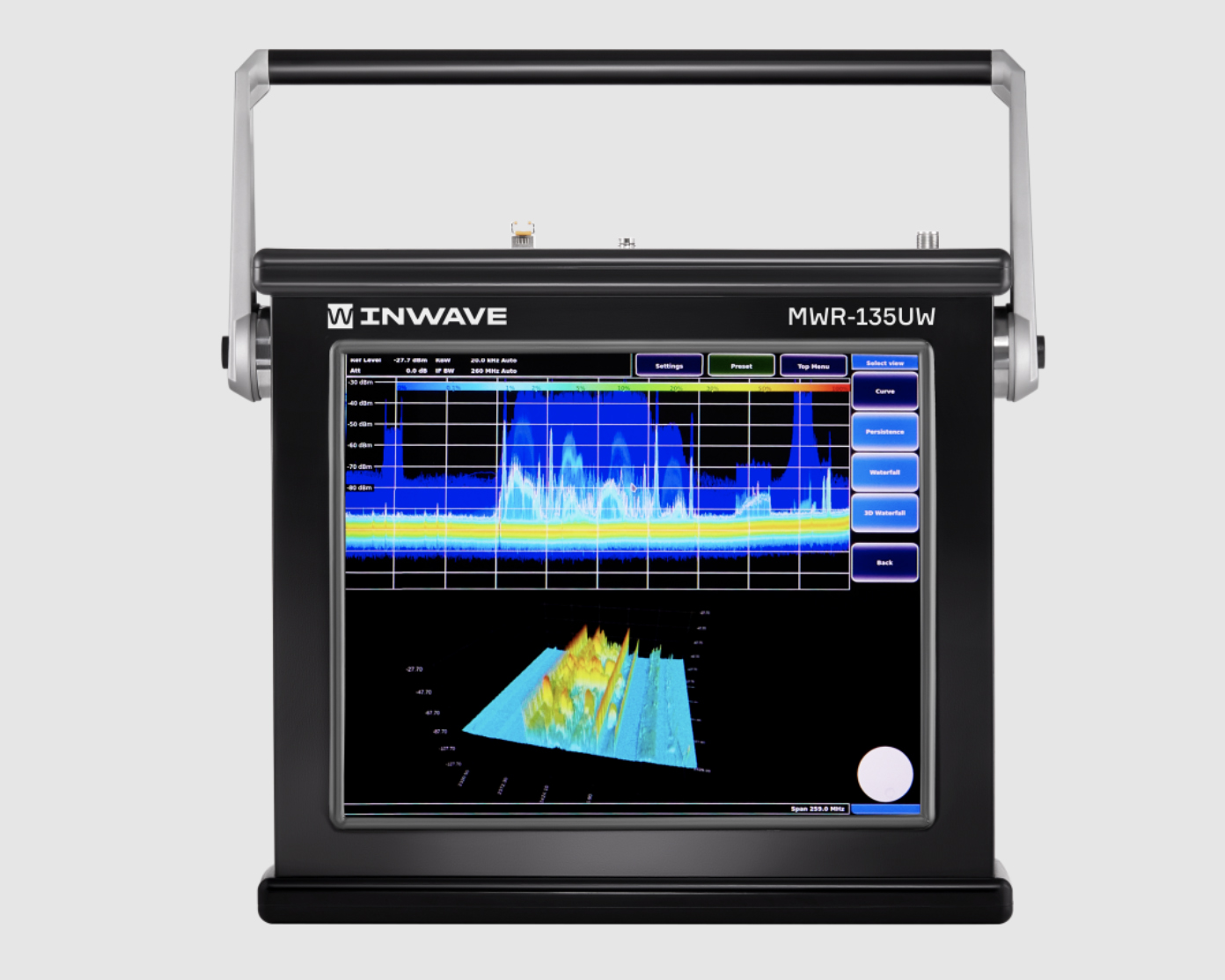 Измерительный приемник INWAVE MWR-135UWс диапазоном от 8 кГц до 13,5 ГГц