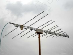 Логопериодическая антенна 100 - 3000 МГц КУ до 6 дБи, N(f)