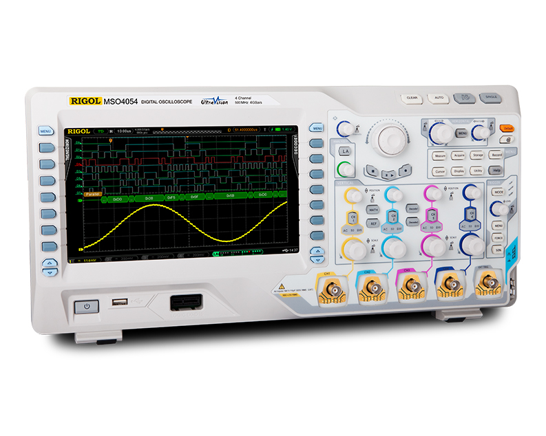 Цифровые осциллографы смешанных сигналовRigol серии MSO/DS4000с полосой пропускания от 100 МГц до 500 МГц