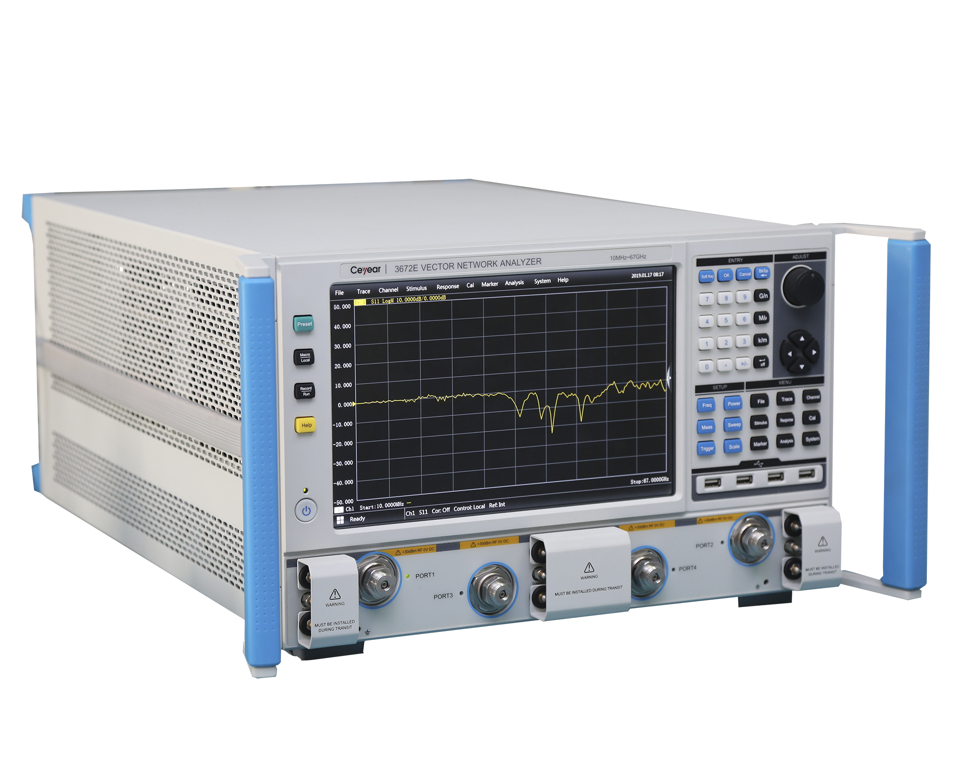 Векторный анализаторCeyear серии 3672: 3672A/B/C/D/Eс диапазоном частот от 10 МГц до 67 ГГц