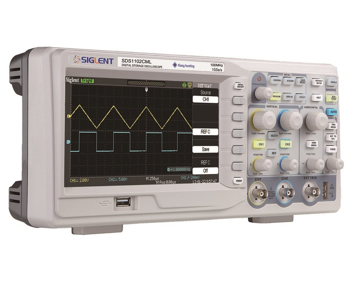 Цифровые осциллографы 
Siglent серии SDS1000CML 
с полосой пропускания до 150 МГц, 2 канала